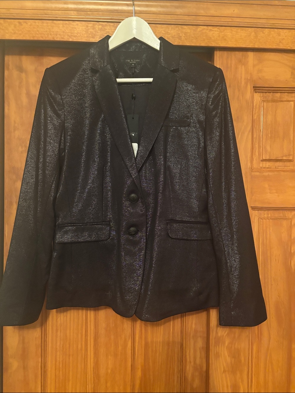 rag & bone Shimmery Black Women's Blazer